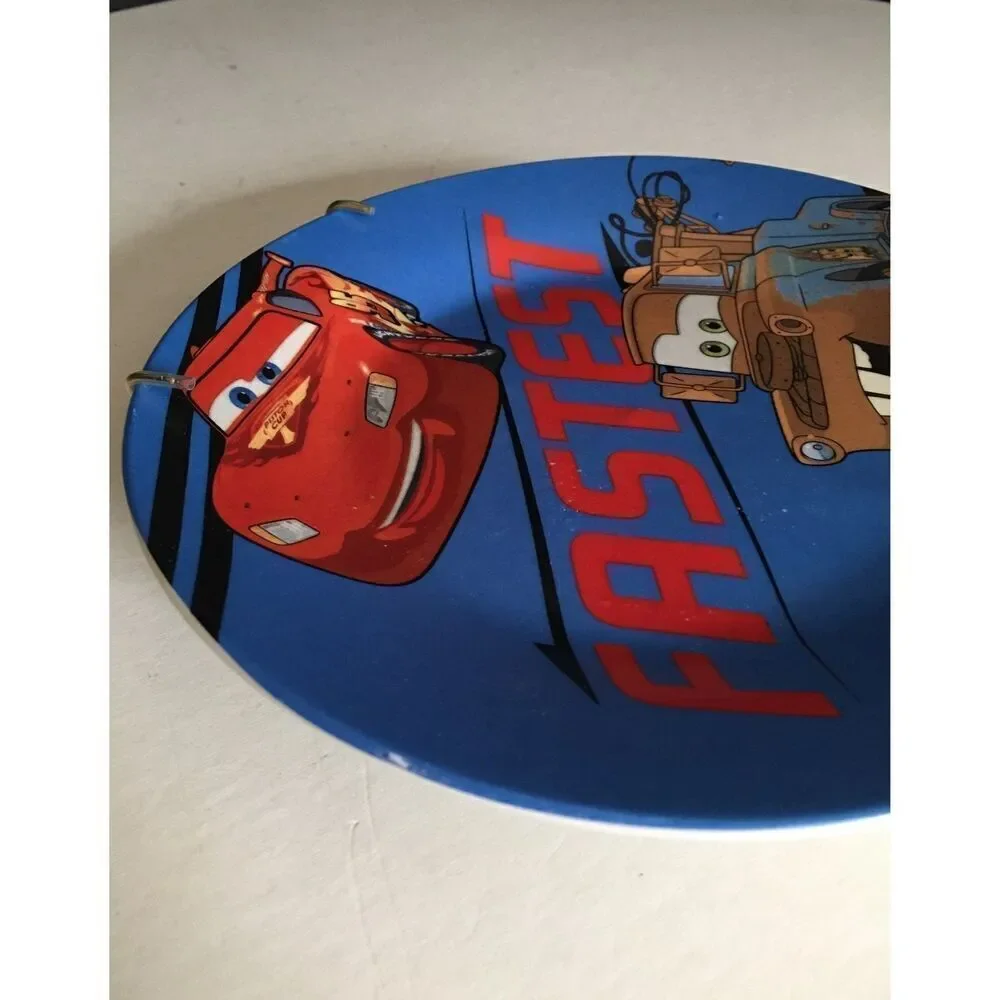 Disney PIXAR Cars Lightning McQueen & Tow Mater Ceramic Dinnerware Plate